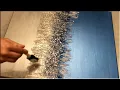 DIY Blue and Silver Glitter Wall Art Crushed Glass Wall Art