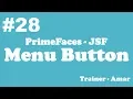 PrimeFaces - JSF Tutorial Menu Button in PrimeFaces using Netbeans IDE Part-28
