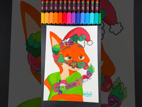 Destroying My Drawing Of Nick Wilde from Zootopia 2 ✍️🫢 #shorts #art #drawing