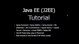 Java EE J2EE Tutorial for beginners Part1