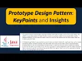 Prototype Design Pattern KeyPoints and Insights