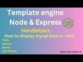 Handlebar Template Engine in Node Express mysql