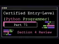 Certified Entry Level Python Programmer - Part 71