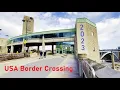 Walking Across U S Canada Border in Niagara Falls Rainbow Bridge