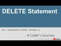 SQL Tutorial - DELETE Statement