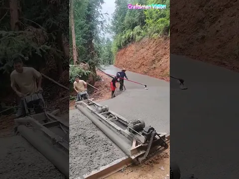 Mountain roads three-roller construction | no gravel subbase ,no steel reinforcement