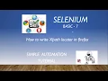 Selenium Basic 7 How to write Xpath locator in firefox browser