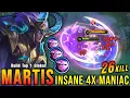 26 kills + 4x MANIAC!! Martis Super Agressieve Plays!! - Bouw Top 1 Wereldwijde Martis ~ MLBB