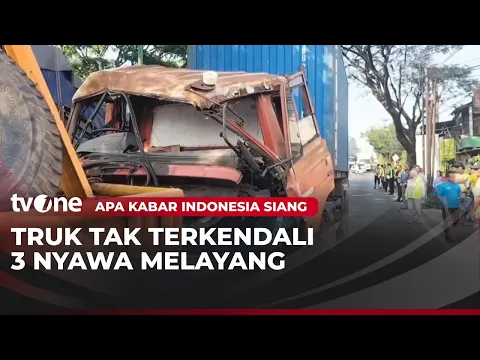 Diduga Rem Blong, Truk Kontainer Tabrak Kendaraan di Porong, Tiga Pemotor Tewas