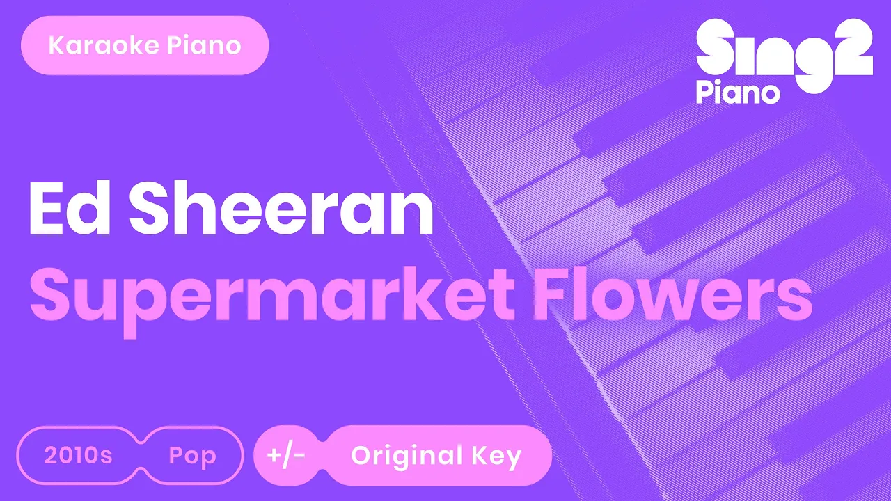 Ed Sheeran - Supermarket Flowers (Karaoke Piano)