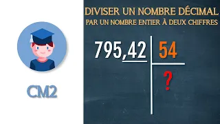 Division Décimale D Un Nombre Décimal Par Un Nombre à Deux Chiffres CM2 Petits Savants 