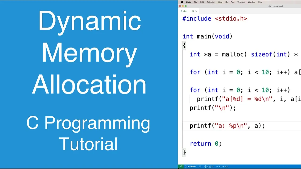 Dynamic Memory Allocation | C Programming Tutorial