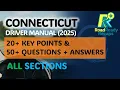 Connecticut Driver s Manual 2025 - ALL Chapters Key Points Questions Answers RoadReadyRecaps