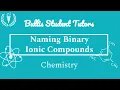 Naming Binary Ionic Compounds How to name a Binary Ionic Compound Compounds Chemistry
