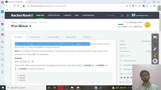6 Plus Minus Hackerrank Hindi Explanation Code