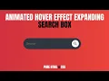 Animated Search Box Using Pure Html And Css Search Bar Design Html And Css Css Search Bar
