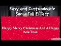 Snow Fall Effect in JavaScript Snow Effect In Js Easy And Fully Customizable Snow Effect In JS