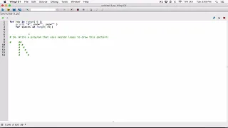 4 14 Write a program that uses nested loops to draw this pattern - Python
