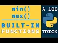 Get Minimum and Maximum Value in Lists using min max Python Built-in Functions