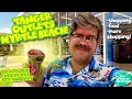 Myrtle Beach Tanger Outlets and viral Dubai chocolate Strawberry Cup with Retro Myrtle Beach Guy