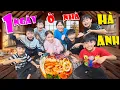 1 Ngày Khám Phá Nhà Hà Anh - Cả Team Làm Món Mì Siêu Cay Khổng Lồ | Min Min TV Minh Khoa