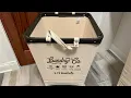 Heavy Duty Steel Frame Canvas Rolling Laundry Cart