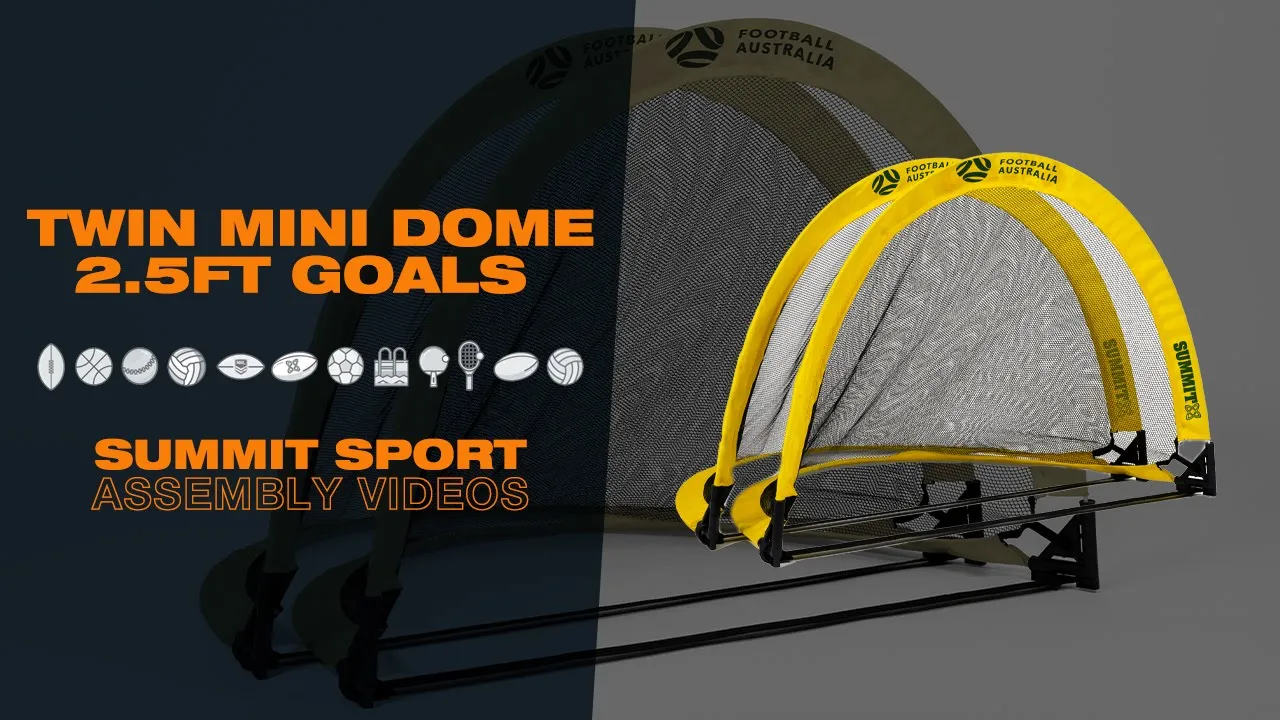 SUMMIT Football Australia 2.5FT Mini Dome Soccer Goals - 2 Pack