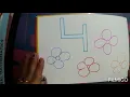 How to write number 4 number activity Teaching 4 to kids Number 4 Number four writing
