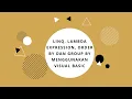 Language Integrated Query LINQ Lambda Expression Order By dan Group By Menggunakan Visual Basic