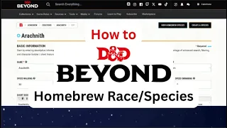 How to make a homebrew race using D D beyond