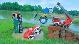 Mahindra Thar Scania Truck Swaraj Tractor Accident Deep Pit Pulling Crane Tractor ? Jcb Video CS Toy