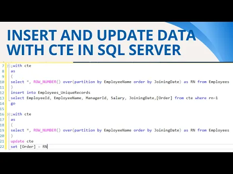 Download MP3 53 Insert and update with cte in sql server