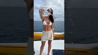How we drink from SeaWater!! 💦  #sailing #travel #water