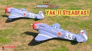 OUTSTANDING ! 2 Awesome Sounding Yak-11 SteadFast RC Warbirds