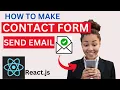 How To Make a Contact Form in React JS Email JS Fully responsive