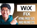 How to Fix HTML Page Size and Inline CSS in Wix SIMPLE Easy Guide