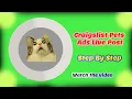 Craigslist Pets Ads Live Post Pet Section Full Tutorial Step By Step Craigslist 2022