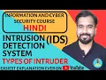 Intrusion Detection System IDS ll Types Of Intruder Explained in Hindi