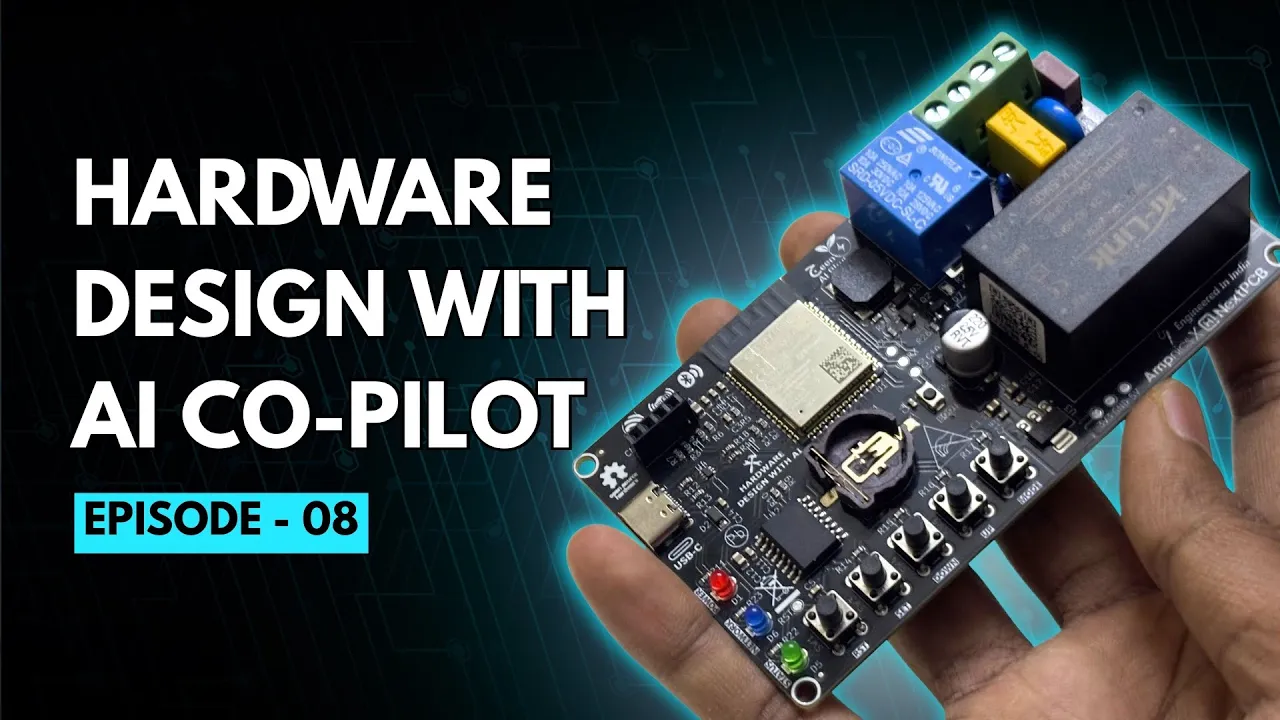 Hardware Design With AI Co-Pilot | EP-8 : ERC, DRC, BOM and Gerber File | Ampnics