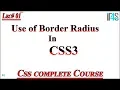 CSS3 Tutorial Complete Course Part-1 Use of Border Radius