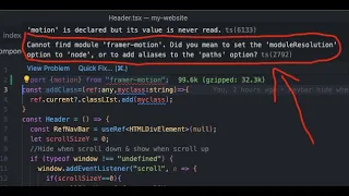 SOLVED Cannot find module Module name React js framer-motion