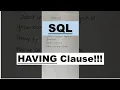 HAVING Clause in SQL
