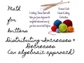 knitting math increasing or decreasing evenly