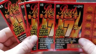 2 RED HOT 7 S ARIZONA LOTTERY TICKETS 