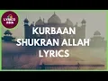 Shukran Allah - Kurbaan - (Lyrics) 🎵 Lyrico TV