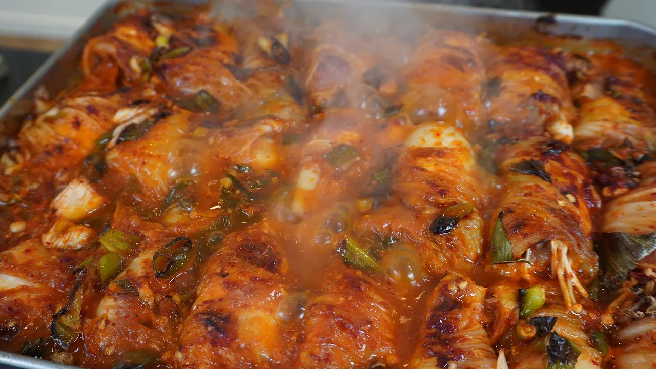 삼겹살 김치 말이