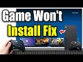 How To Fix Installation Stopped For Digital or Disc Games on Xbox Series X S