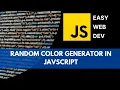 Random color generator in Javascript