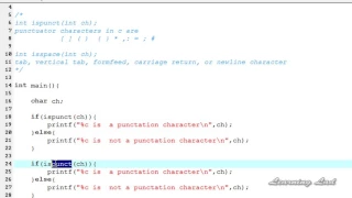 87 ispunct isspace Functions in C Programming Language Tutorial
