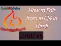 How to display and Edit data from Database in codeigniter4 in hindi Codeigniter4 in hindi CURD